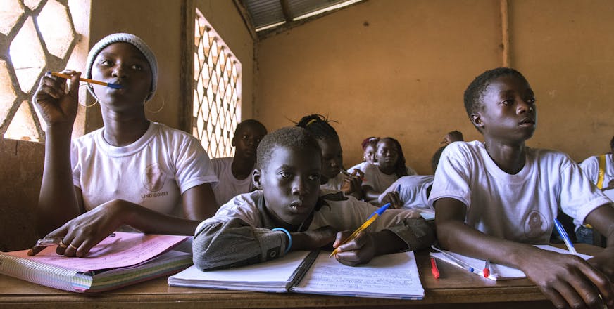 Guinee Bissau Kwaliteitsonderwijs kinderen in klas