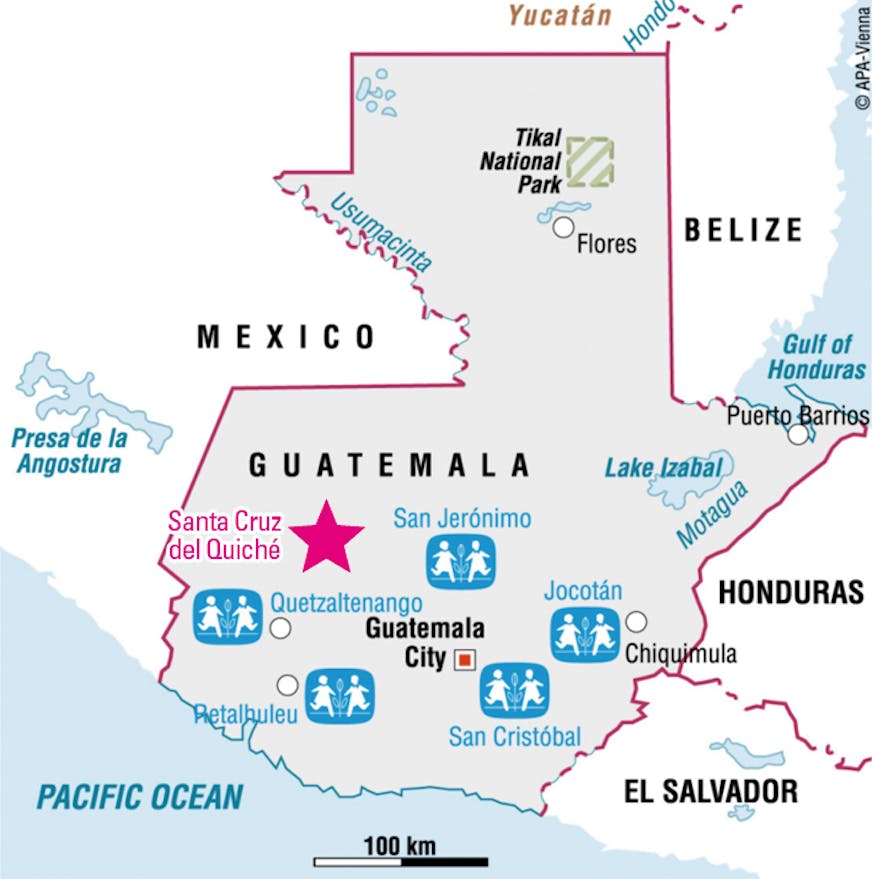 Landkaart Guatemala