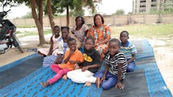 SOS moeder Claudette en haar kinderen in N'Djamena