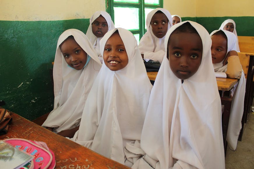 Kinderen in Somaliland op school