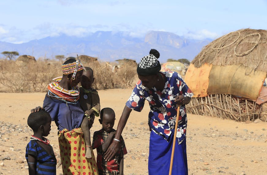 Ntetari Kenia en het dorpshoofd Nabo