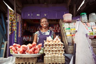 Josephine in haar winkel