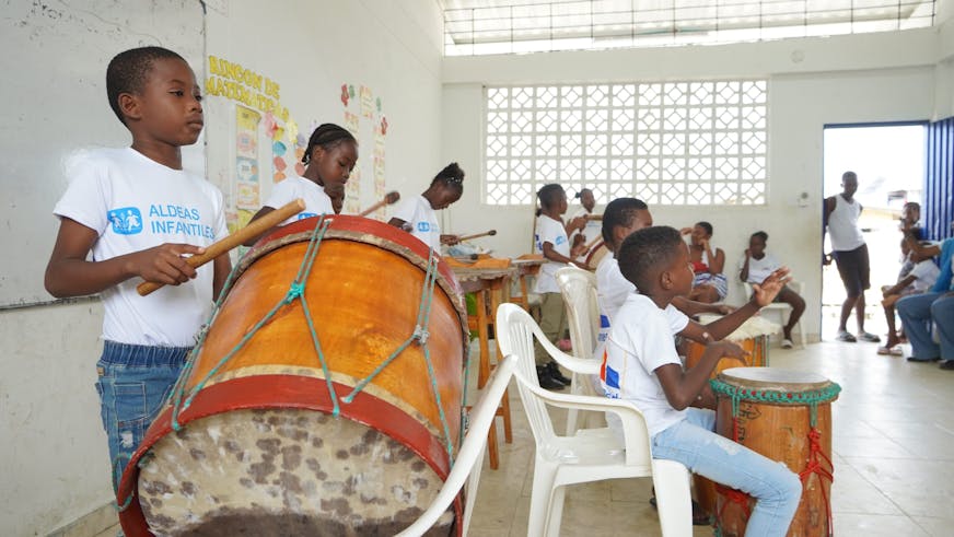 Muziekles in Colombia