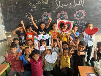 kinderen in Gaza weer naar school