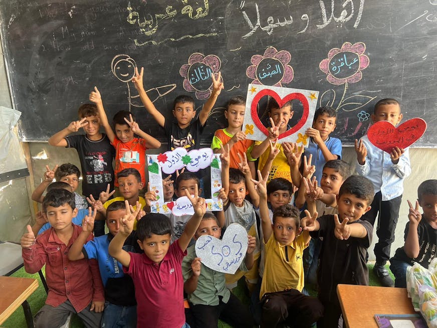 kinderen in Gaza weer naar school
