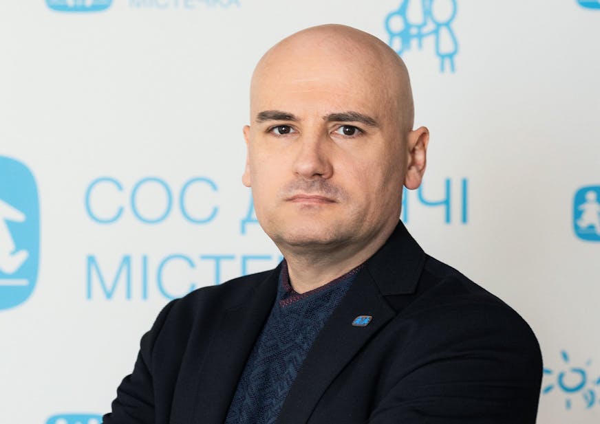 Directeur van SOS Kinderdorpen Oekraïne Serhii Lukashov